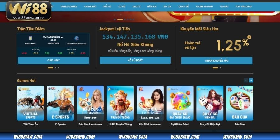 Giới thiệu Wi88 - Kho game siêu phẩm hàng đầu hiện nay